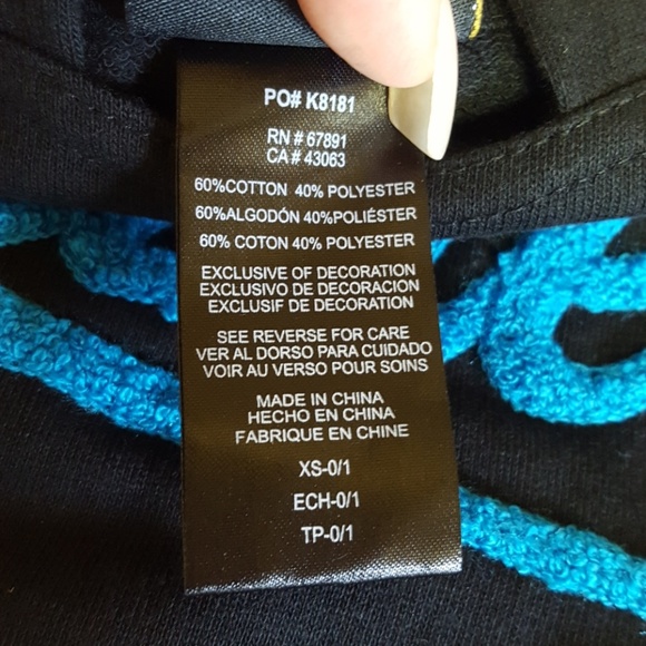 NFL Juniors Carolina Panthers Hoody NWT X Small - Picture 8 of 8